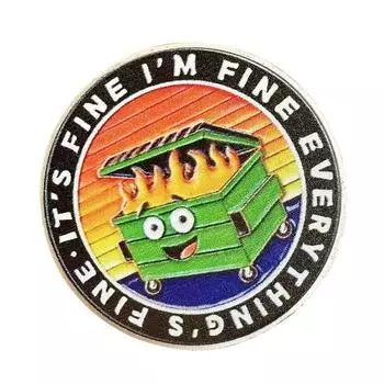 1/2/5 шт. монета в виде пламени мусорного контейнера, резная памятная медаль, медальон из металла, круглая коллекционная монета, украшение для домашнего офиса и стола 5pcs