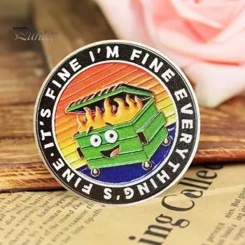 1/2/5 шт. монета в виде пламени мусорного контейнера, резная памятная медаль, медальон из металла, круглая коллекционная монета, украшение для домашнего офиса и стола 5pcs