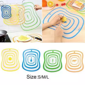 1/2/5 шт. пластиковая разделочная доска, нескользящая матовая антибактериальная разделочная доска, фруктовые тарелки, классифицированные доски Random-S-1pc