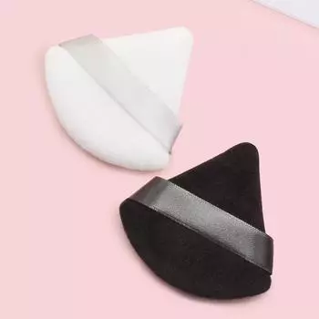 1/2/5 шт. Треугольная бархатная пуховка для пудры Flours Mini Face Makeup Sponge Cosmetics Мягкая хлопковая пуховка для пудры для лица, моющаяся, легкая