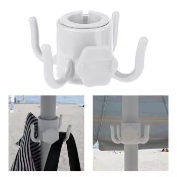1/2/5 шт. вешалка для пляжных зонтов, подвесной крючок, 4 зубца, шляпа для полотенец, держатель для солнцезащитных очков, открытый сад, бассейн, аксессуары для кемпинга 1pcs белый