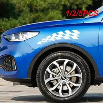 1/2/5 шт. наклейки для гоночных автомобилей, наклейки на автомобиль, клетчатые флаги для колес, отражатели, виниловые наклейки для безопасности, профилактика для джипа