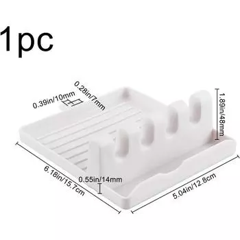 1/2/6/pc Paint Brush Rest Holder White Plastic 4 Slots Paintings Brushes Rests Drip Tray Pad For Watercolor Oil Acrylic Painting