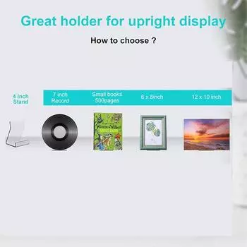 1/2/6 шт. Прозрачная подставка для книг для полки, настольной книжной полки, акрилового прозрачного офисного хранения 1Pcs