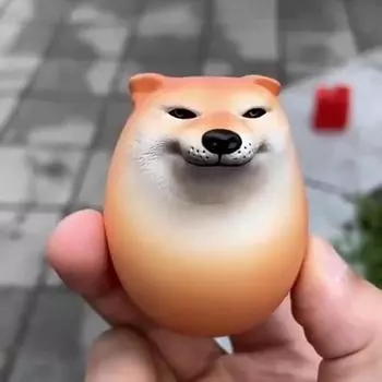 1/2/6 шт. игрушка-игрушка для сдавливания яиц сиба-ину с держателем, медленный отскок, снятие стресса, тревожности, портативная, для детей, подростков, взрослых, мультяшная собака, сенсорная игрушка-фиджет B