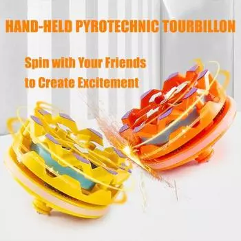 1/2/6 шт. Spark волчок снятие стресса портативный светящийся гироскоп столкновение искры светящийся гироскоп 1pc разноцветный