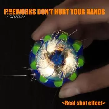 1/2/6 шт., вращающийся волчок Spark, снятие стресса, портативный светящийся гироскоп, искры от столкновений, светящийся гироскоп, декомпрессионный волчок, игрушка для детей, подростков и взрослых 1pc разноцветный