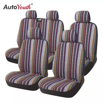 1 + 2 чехла на автомобильные сиденья в полоску, цветные чехлы для фургонов