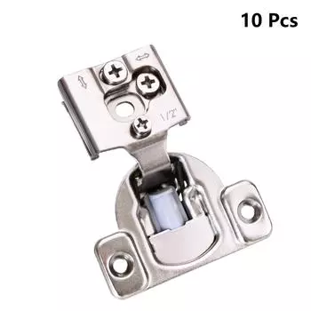 1-2-дюймовые накладные петли с мягким закрыванием для кухонных шкафов, скрытые петли из сатинового никеля из нержавеющей стали