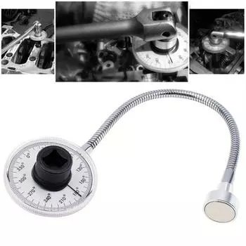 1/2-дюймовый ключ для измерения крутящего момента, вращающийся на 360 градусов, ручной инструмент, автомобильный измерительный инструмент из нержавеющей стали серебряный