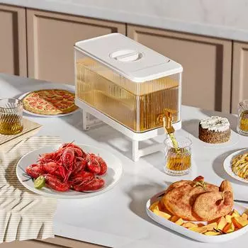 1,2 галлона жидкий напиток контейнер с краном холодильник ледяной сок лимонад диспенсер с крышкой для вечеринки бар свадьба белый