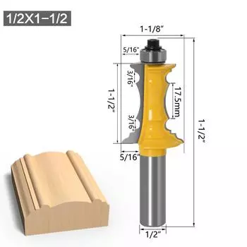 1/2 Handle High-Grade Drawer Face Frame Panel Knife, Armrest Knife, Cabinet Door Panel Knife, Kitchen Door Panel Knife, Woodworking Router drawer panel knife 1/2 * 1-1/2 small