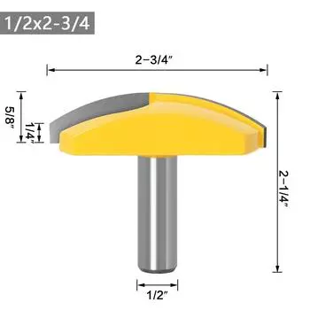 1/2 handle thin round bottom knife belly plate knife bowl knife engraving machine woodworking milling cutter woodworking engraving knife Thin Round Bottom 1/2 * 2-3/4