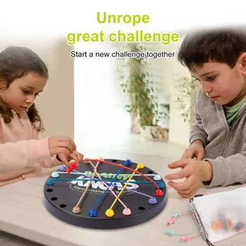 1/2 комплекта детская игра по распутыванию веревок настольная игра узел веревки логическое мышление интерактивная обучающая красочная эластичная веревка распутывание игрушка 1pc