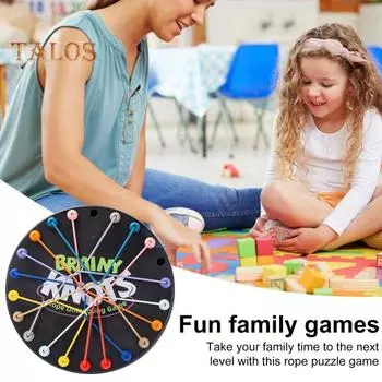 1/2 комплекта детская игра по распутыванию веревок настольная игра узел веревки логическое мышление интерактивная обучающая красочная эластичная веревка распутывание игрушка 1pc