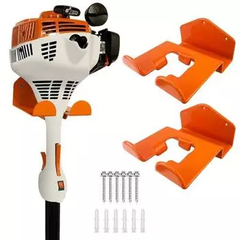 1/2 комплекта настенного крепления для вешалки Weedeater с винтами, прочный, экономящий место, гаражный сарай, триммер для сорняков, инструменты, металлическая стойка для хранения, органайзер, крючок 1pc