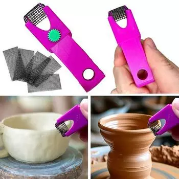 1/2 комплекта небольших шлифовальных арф с сеткой 5/10, мини-ручной многофункциональный инструмент для лепки из глины, формовщик для керамики, принадлежности для художников и ремесленников 1 Set