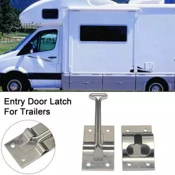 1/2 комплекта защелок для дверей прицепа из нержавеющей стали Т-образной формы, простая установка, не подвержены ржавчине, прочные, устойчивые к коррозии, комплект кронштейнов для входа в автофургон для автодомов Sets