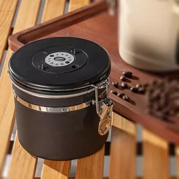 1,2 л/1,5 л контейнер для хранения кофе с ложкой из нержавеющей стали, герметичная банка для кофейных зерен, для заполнения кофе, хранения продуктов