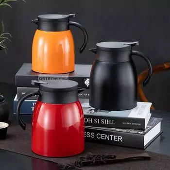 1,2 л чайник из нержавеющей стали термос бутылка кофейник большой емкости герметичный чайник с ситечком для чая бытовые гаджеты чёрный