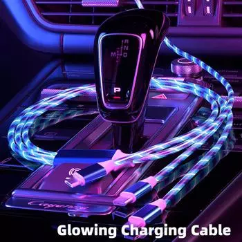 1,2 м 3 в 1 USB-кабель для передачи данных для iPhone, кабель для быстрой зарядки для телефонов Android типа c, xiaomi, huawei, Samsung, провод для зарядки для iPad 1.2m синий