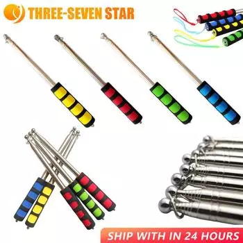 1,2 м губчатая ручка наружный направляющий флагшток телескопический направляющий стержень из нержавеющей стали обучающая палка учитель указка ручной флагшток 1.2M жёлтый