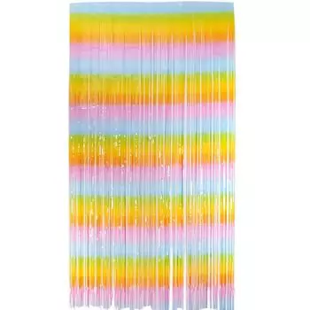 1*2 м модная красочная бахрома в виде макарон на свадьбу, день рождения, вечеринку, украшение, дождевая мишура, фольга, занавеска для детского душа, настенные шторы 1m x 2m