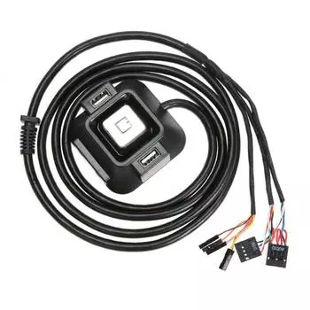 1,2 м настольный компьютер ПК вкл/выкл кнопка сброса переключатель кабельный блок удлинитель чёрный