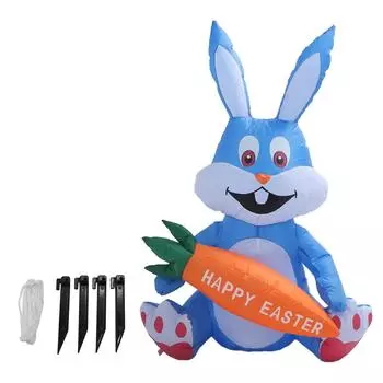 1,2 м пасхальные надувные кролики мультфильм милый веселый инновационный надувной пасхальный надувной уличный