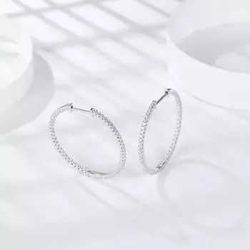 1,2 мм D цвет серьги-петли с муассанитом для женщин, стерлингового серебра 925 пробы, белое золото, серьги-гвоздики, ювелирные изделия в подарок