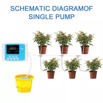 1/2 насос USB зарядка система капельного орошения автоматическое устройство полива голосовые подсказки комплект для самостоятельного полива сада солнечная энергия