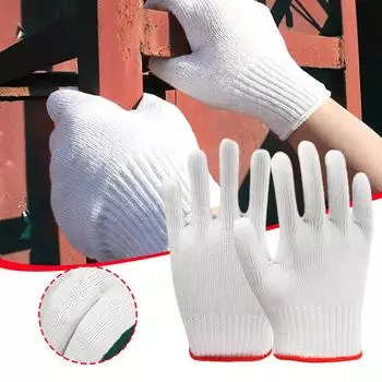 1/2 пары износостойких рабочих перчаток, унисекс нейлоновые трикотажные рабочие перчатки для женщин и мужчин, защитные многоразовые перчатки