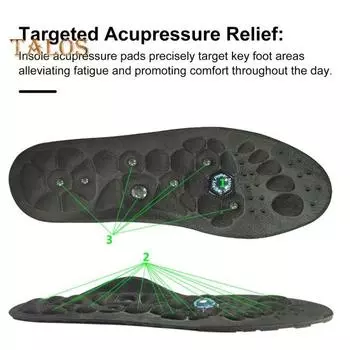 1/2 пары магнитных акупрессурных стелек для ног для мужчин и женщин, гелевые комфортные вставки для обуви с магнитами для ног, стельки с поддержкой свода стопы для снятия усталости ног M 1Pair
