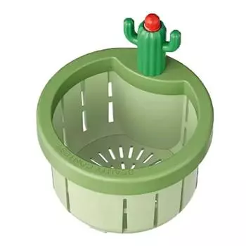 1/2 Pcs Cactus Shaped Kitchen Sink Drain Strainer Soft Filter Trap Food Slag Remover with Handy Handle Kitchen Accessory