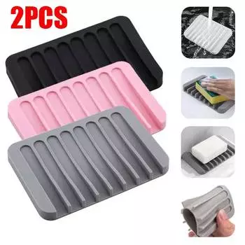 1/2 шт. Высококачественные силиконовые самоосушающиеся мыльницы, инновационные мыльницы, силиконовые мыльницы, противоскользящие накладки