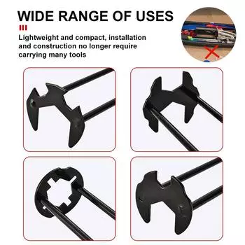 1/2 PCS Plumbers Wrench 7 Sizes Sink Wrench Four-Jaw Hex Under Sink Wrench Faucet Tool Multifunctional Steel in Narrow Spaces