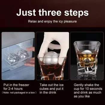 1/2 pcs Round Whiskey Stones Ball Shape Reusable Stainless Steel Ice Cubes Golf Ball Whiskey Stones Ball Metal Ice Ball Gift Set