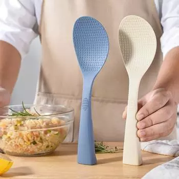 1/2 Pcs Silicone Long Handle Rice Spoon High Temperature Resistant Non Stick Rice Spoon Lisheng Rice Spoon Kitchen Accessories