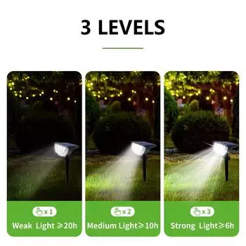 1/2 Pcs Solar Wall Floor Lamp Solar Spotlight 26 LED Solar Lawn Lights Spot Lights For Gardens Courtyards Balconies Lawns Party