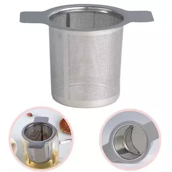 1/2 Pcs Stainless Steel Infuser Hot Reusable Loose Leaf Filter Mesh Tea Strainer Drinkware Kitchen Accessories for Teaware Tool As picture белый