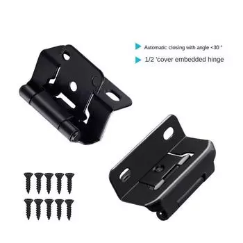 1/2 Полукрышка Самозакрывающаяся американская петля Полускрытая петля крышки белый