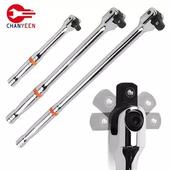 1/2 приводной гаечный ключ с удлинителем 10/15/18 дюймов, гибкая головка Cr-V на 180 градусов и гравированная нескользящая ручка, ремонтные инструменты