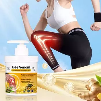 1/2 шт 100 г пчелиного яда, бальзам для суставов, натуральный, для облегчения боли в поясничном отделе позвоночника, ногах, коленях, плечах, шее, массажный уход, лечение артрита, успокаивающий крем 1pc
