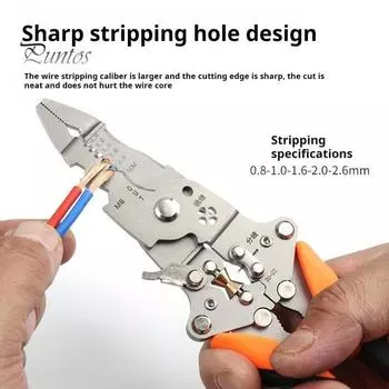 1/2 шт. 14-в-1 многофункциональный инструмент для зачистки проводов с эргономичной ручкой складная конструкция высокоточный инструмент для зачистки проводов кабельный резак 1pc
