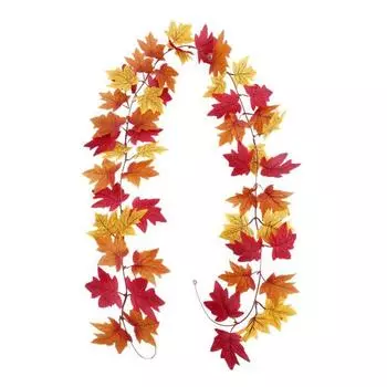 1/2 шт. 175/200 см Осенняя гирлянда из кленовых листьев для подвешивания в помещении и на улице, искусственные листья, растения, лиана, ротанг, Хэллоуин, осень, каминная полка, камин, крыльцо A