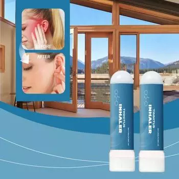 1/2 шт. 1,8 мл назальная аспирационная палочка для снятия звона в ушах, дискомфорта, не раздражает, быстро впитывается, портативный мужской и женский ингалятор для лечения звона в ушах 1pc синий