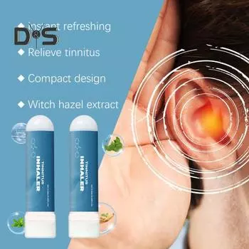 1/2 шт. 1,8 мл назальная аспирационная палочка для снятия звона в ушах, дискомфорта, не раздражает, быстро впитывается, портативный мужской и женский ингалятор для лечения звона в ушах 1pc синий