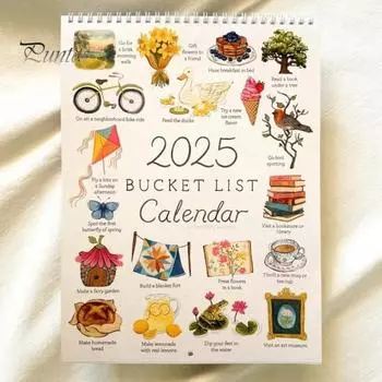 1/2 шт. 2025 календарь-список желаний календарь-подарочный буклет органайзер для садоводства ежегодный календарь посадок 1pc