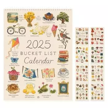 1/2 шт. 2025 календарь-список желаний календарь-подарочный буклет органайзер для садоводства ежегодный календарь посадок 1pc