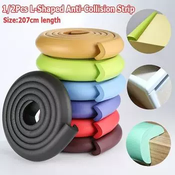 1/2 шт., 207 см, товары для детской безопасности, защита для стола, подушка, полоса, защита от детей, стеклянный край, угловая защита мебели для детей, малышей жёлтый